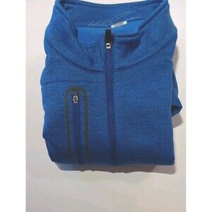 Callaway Sweater Mens 2X Blue Fleece Pullover 1/4 Zip Pockets Golf Casual
